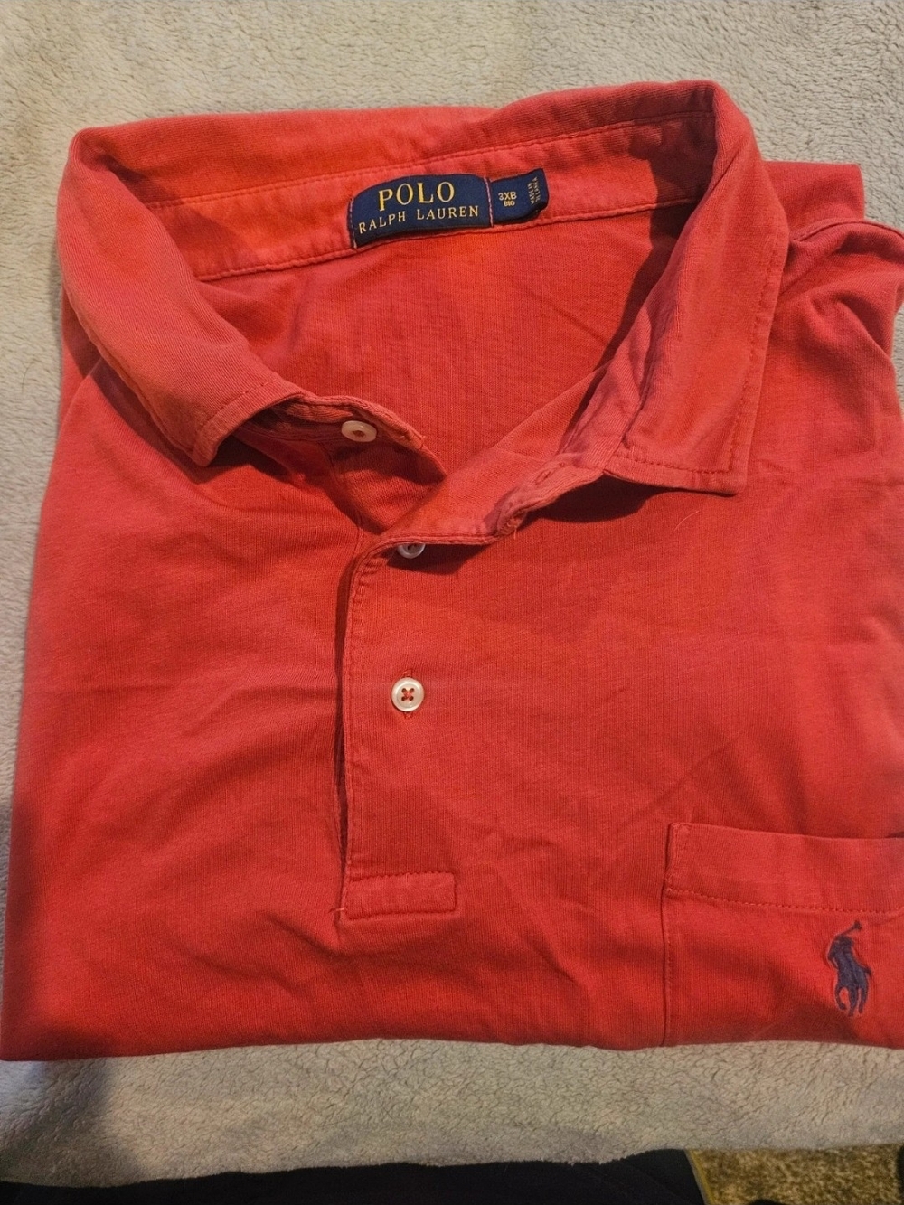 Polo by Ralph Lauren Coral-Red Short Sleeve Polo